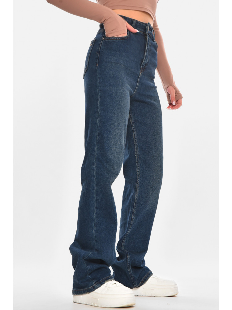 Джинсы женские однотонные тёмно-синего цвета 1116 210679C