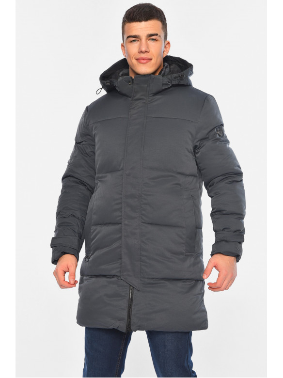Куртка мужская удлиненная еврозима серого цвета Уценка 870 210681C