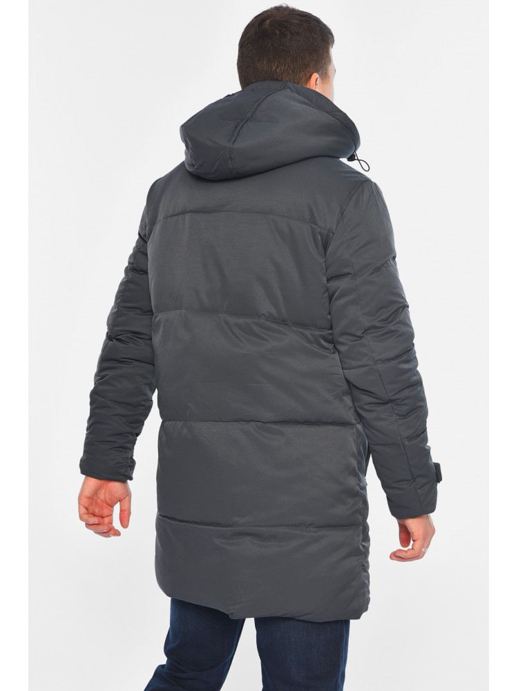 Куртка мужская удлиненная еврозима серого цвета Уценка 870 210681C
