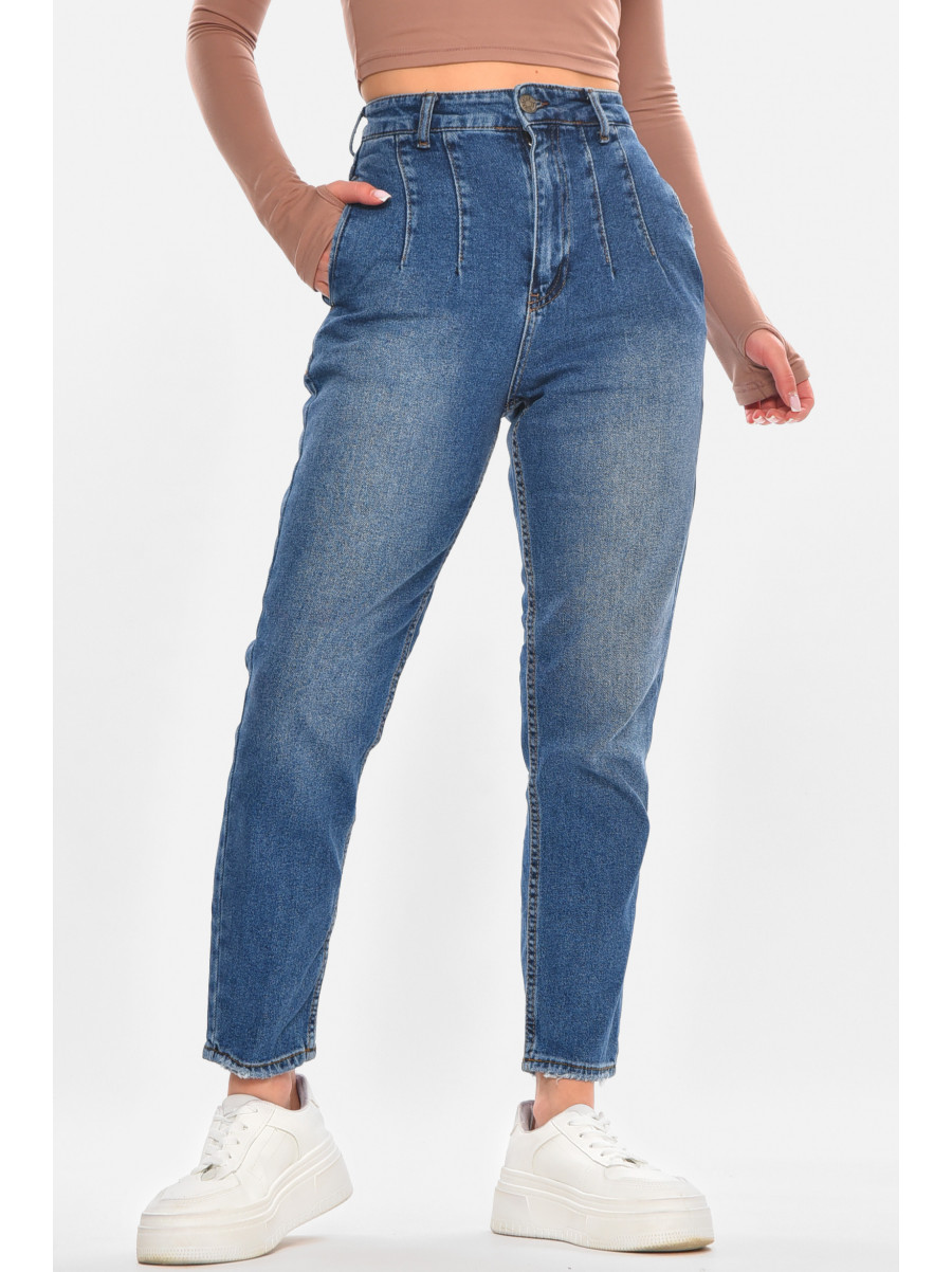 Джинсы женские однотонные синего цвета 1040 210682C