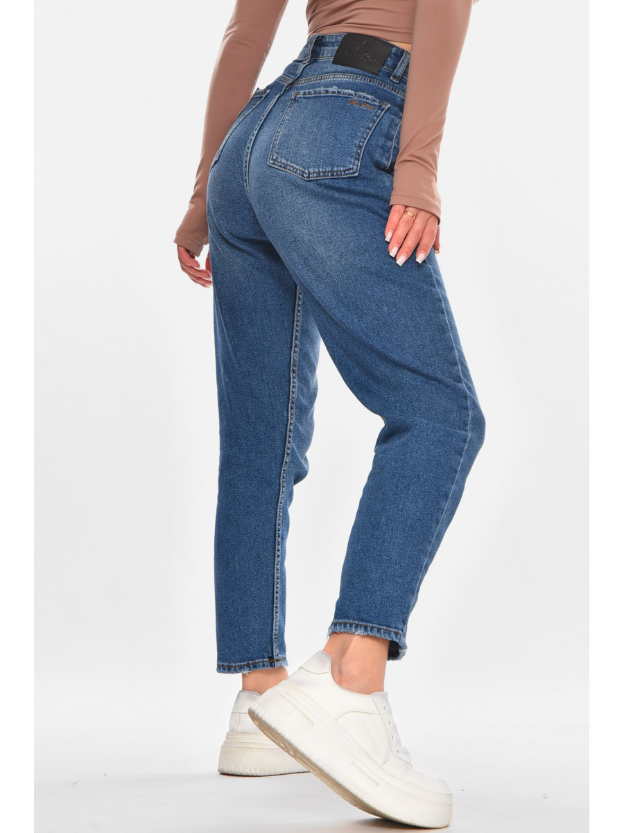 Джинсы женские однотонные синего цвета 1040 210682C