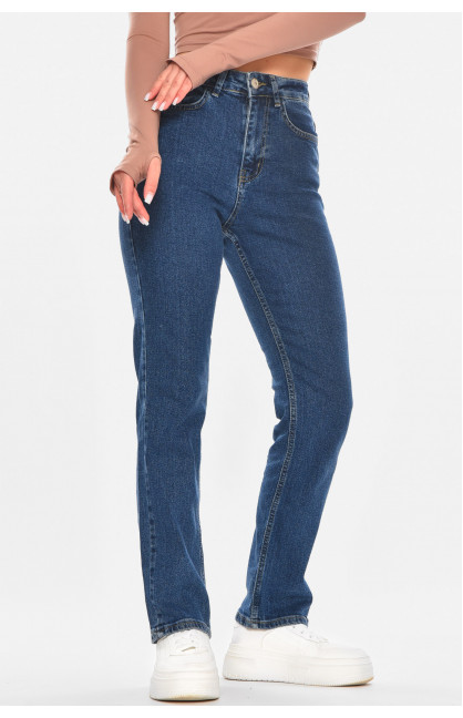 Джинсы женские однотонные тёмно-синего цвета 0146 210688C Джинсы женские однотонные тёмно-синего цвета 0146 210688C