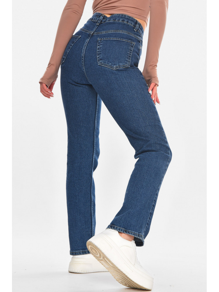 Джинсы женские однотонные тёмно-синего цвета 0146 210688C