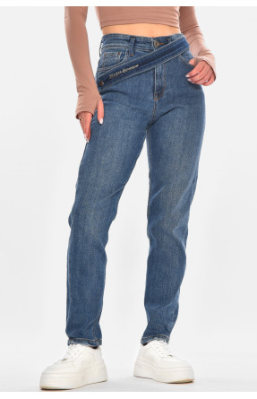 Джинсы женские однотонные синего цвета 1951 210689C Джинсы женские однотонные синего цвета 1951 210689C