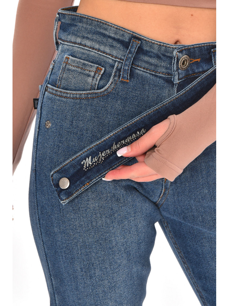 Джинсы женские однотонные синего цвета 1951 210689C