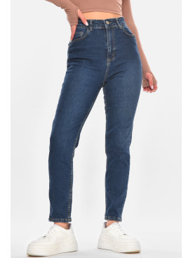 Джинсы женские однотонные тёмно-синего цвета 0789 210690C