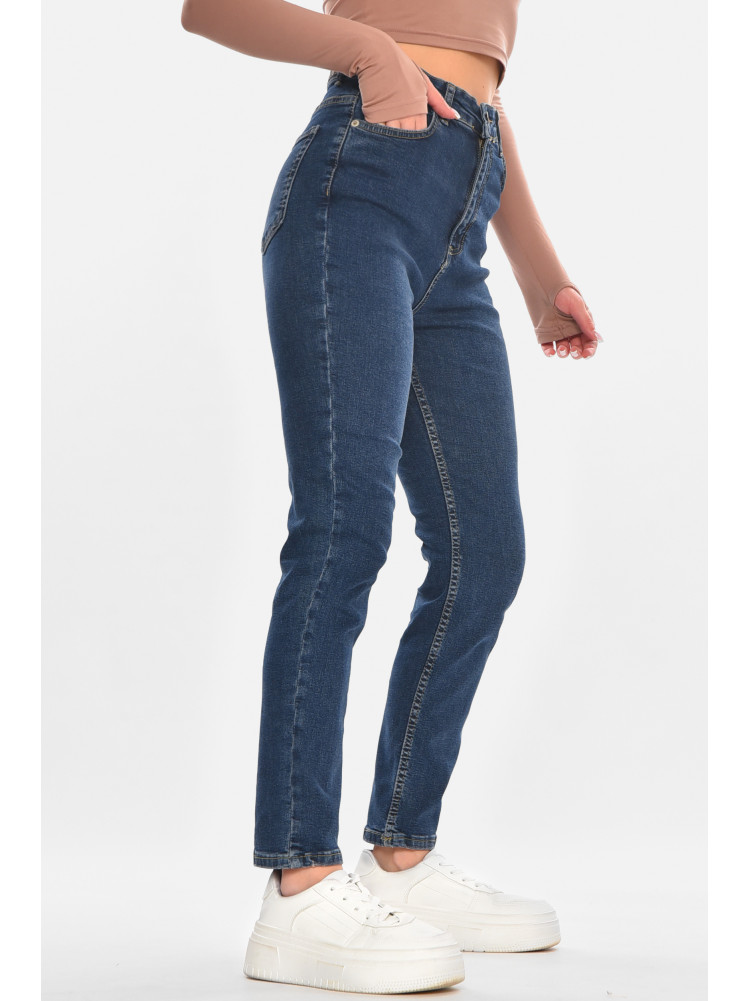 Джинсы женские однотонные тёмно-синего цвета 0789 210690C