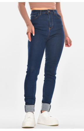Джинсы женские однотонные тёмно-синего цвета 3185 210692C Джинсы женские однотонные тёмно-синего цвета 3185 210692C