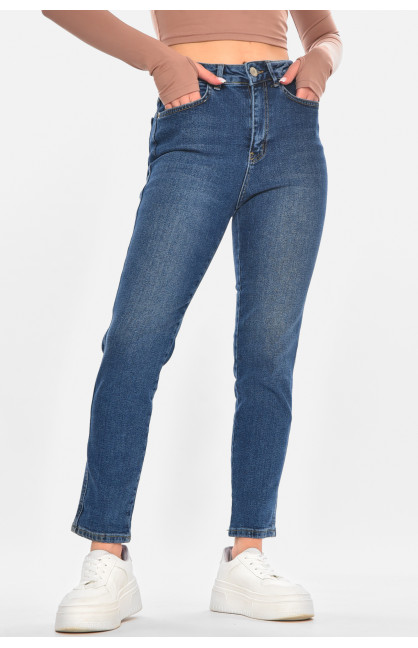 Джинсы женские однотонные синего цвета 0144 210694C Джинсы женские однотонные синего цвета 0144 210694C