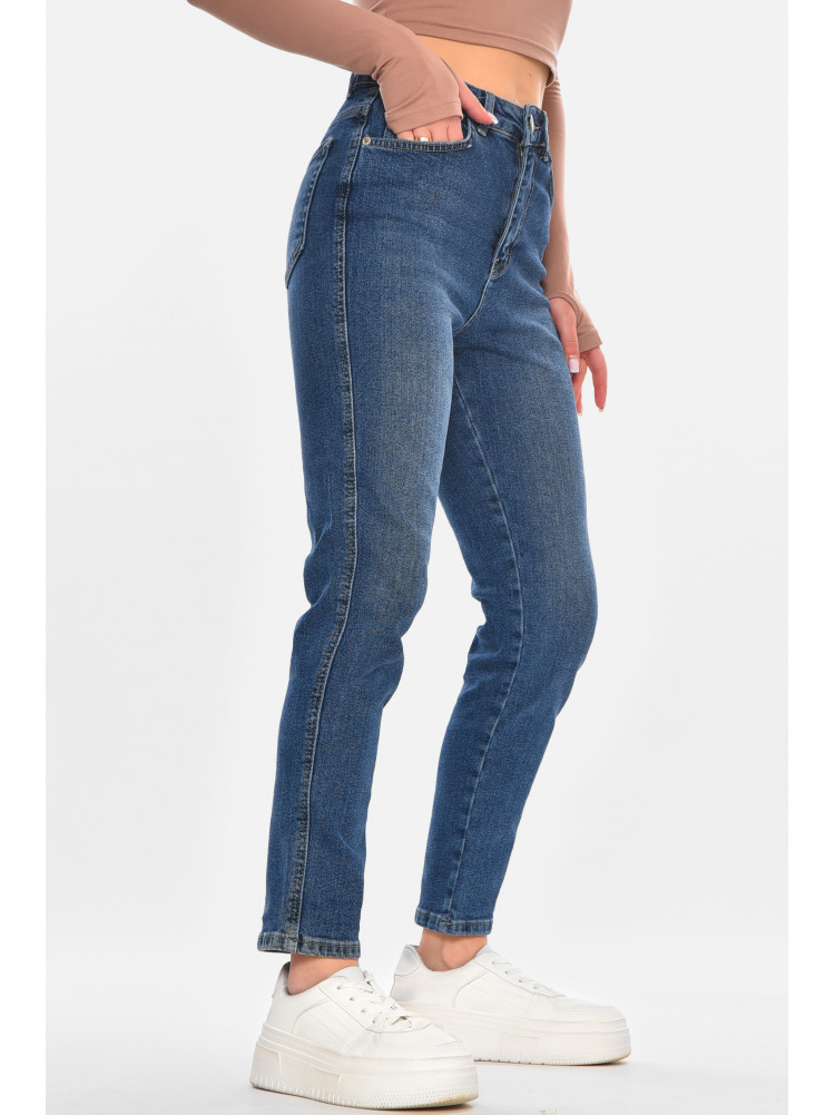 Джинсы женские однотонные синего цвета 0144 210694C