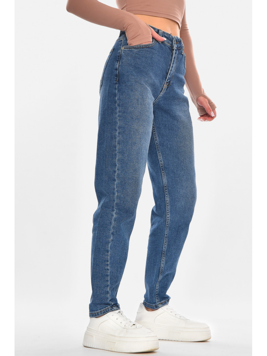Джинсы женские однотонные синего цвета RW-201 210695C