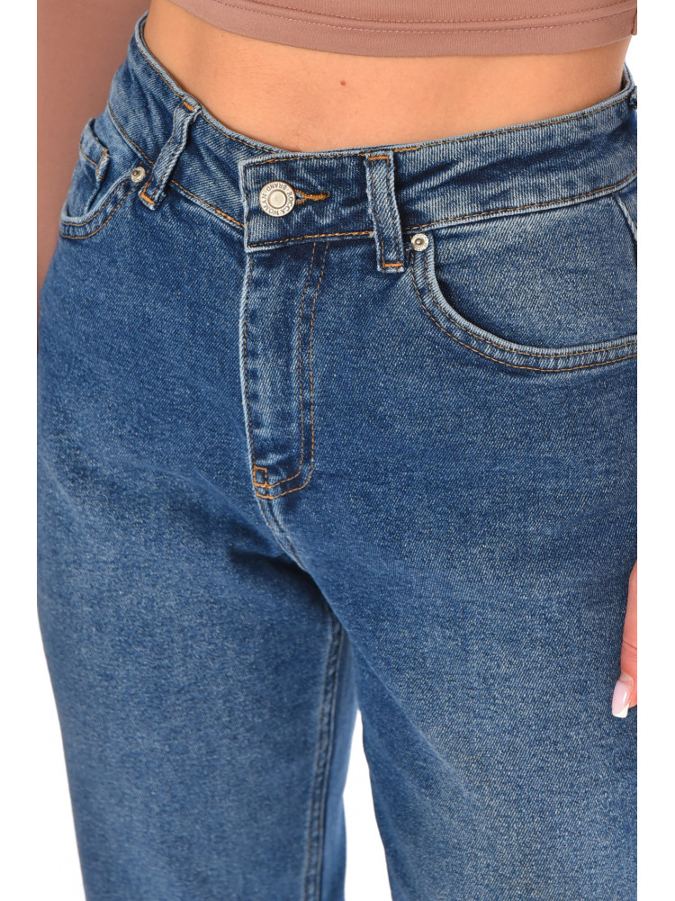 Джинсы женские однотонные синего цвета RW-201 210695C