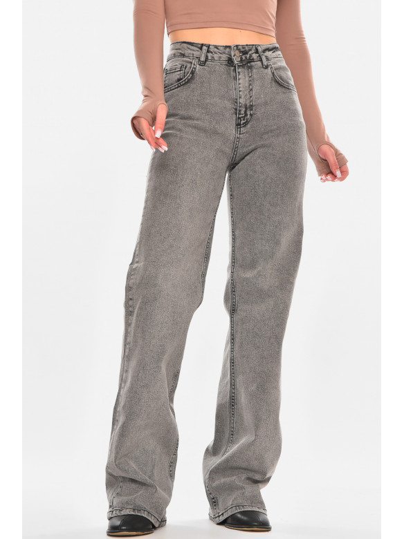 Джинсы женские однотонные серого цвета 1390 210696C