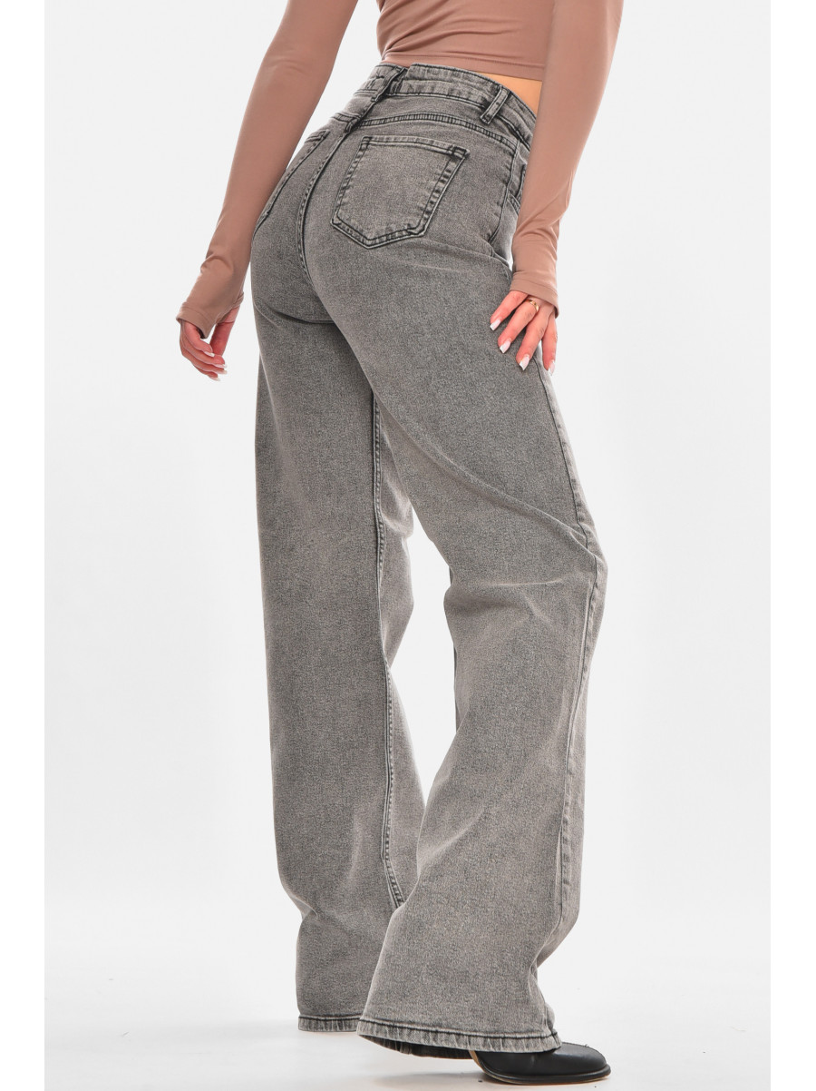 Джинсы женские однотонные серого цвета 1390 210696C