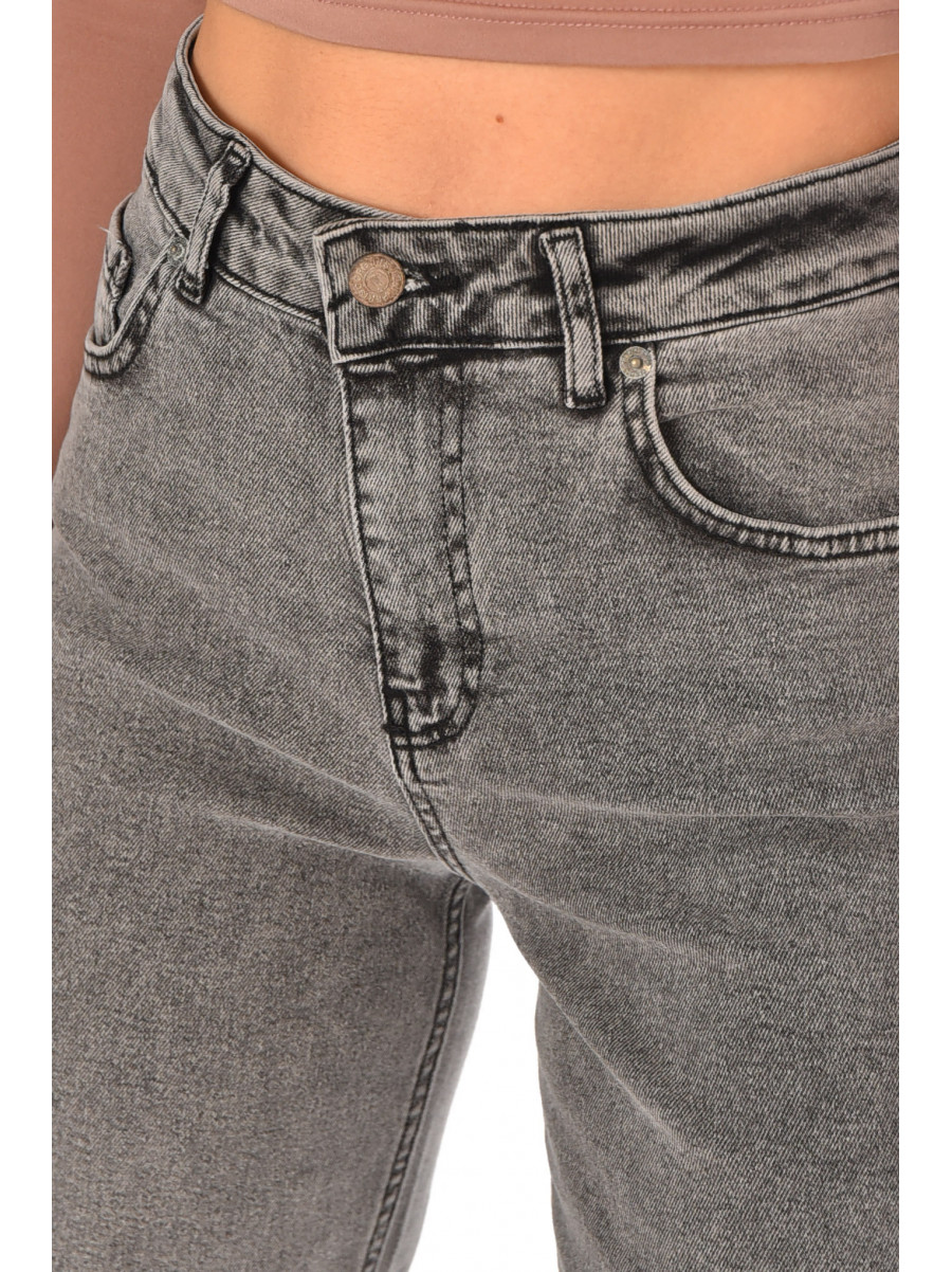 Джинсы женские однотонные серого цвета 1390 210696C