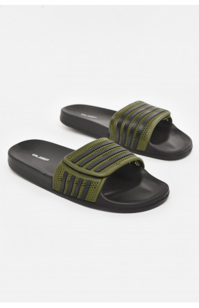 Шльопанці чоловічі темно-зеленого кольору м235 210698C Шльопанці чоловічі темно-зеленого кольору м235 210698C