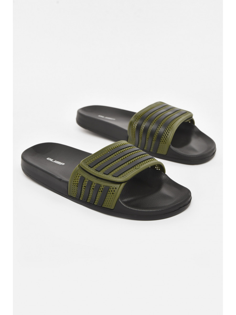 Шльопанці чоловічі темно-зеленого кольору м235 210698C