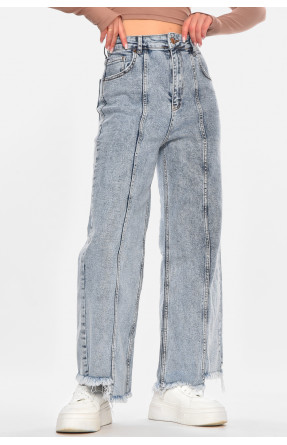 Джинсы женские однотонные голубого цвета 1144 210699C