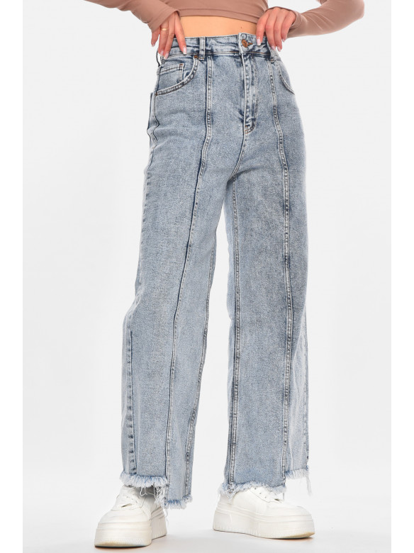 Джинсы женские однотонные голубого цвета 1144 210699C