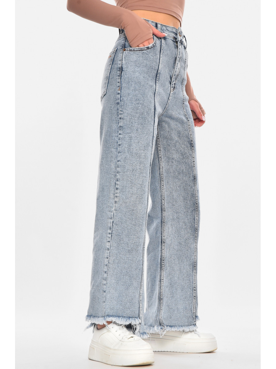 Джинсы женские однотонные голубого цвета 1144 210699C