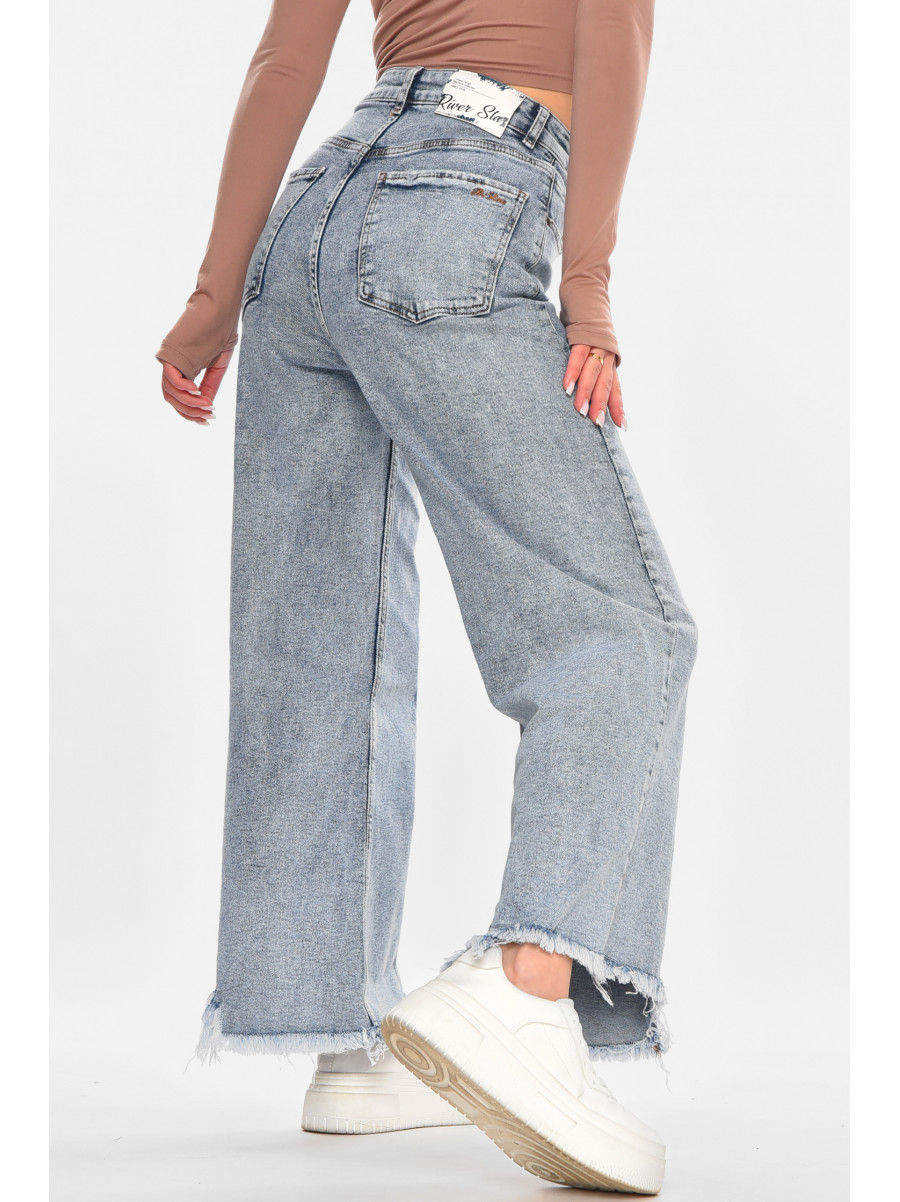 Джинсы женские однотонные голубого цвета 1144 210699C