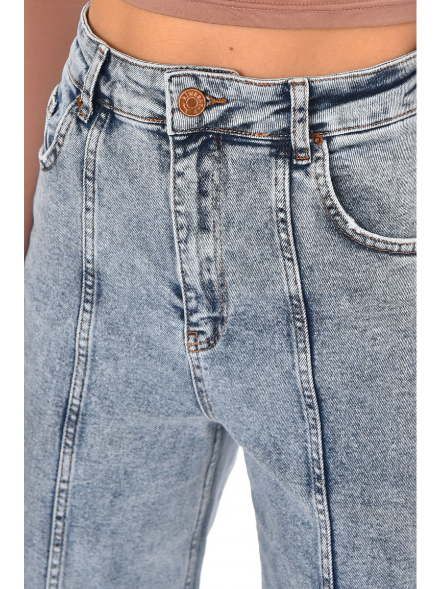 Джинсы женские однотонные голубого цвета 1144 210699C