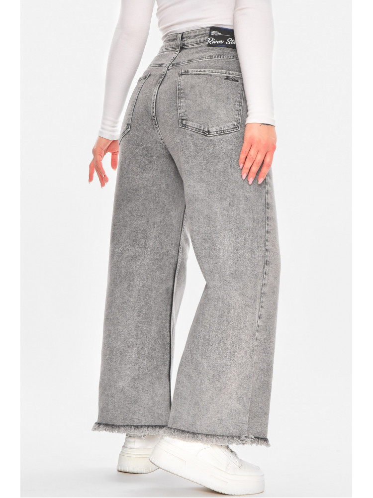 Джинсы женские однотонные серого цвета 3045 210704C