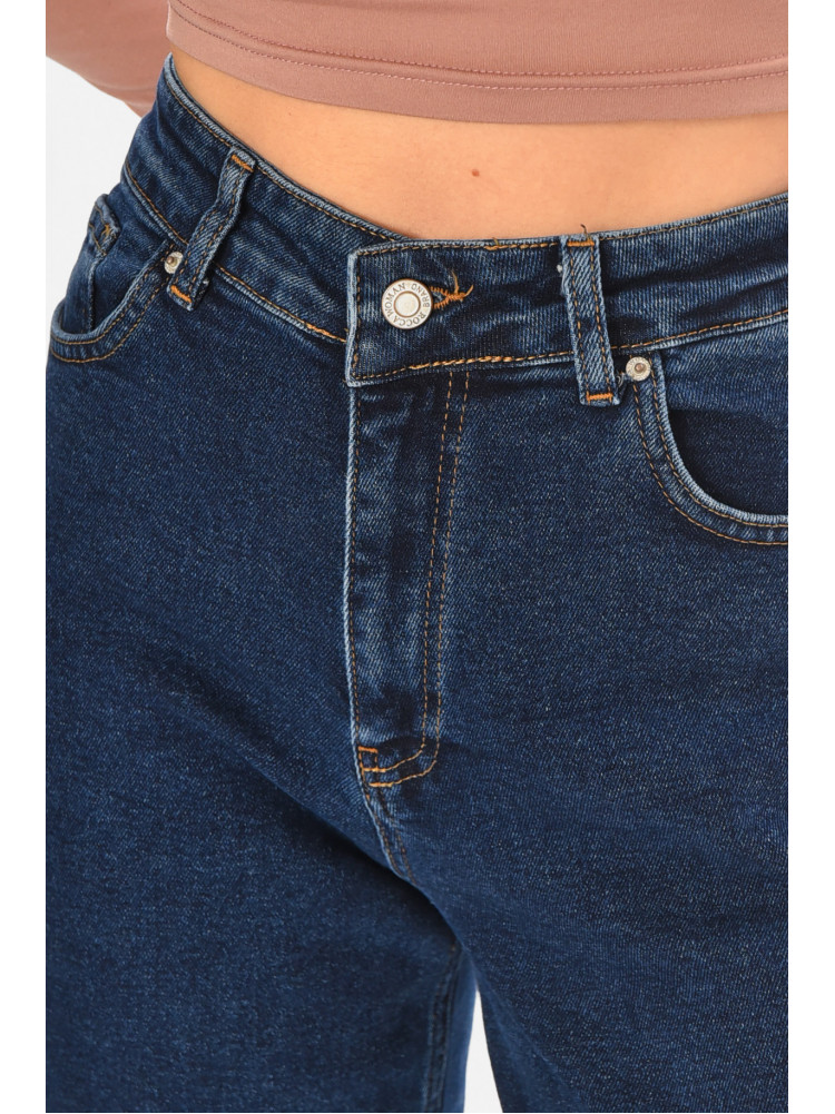 Джинсы женские однотонные синего цвета 500 210705C