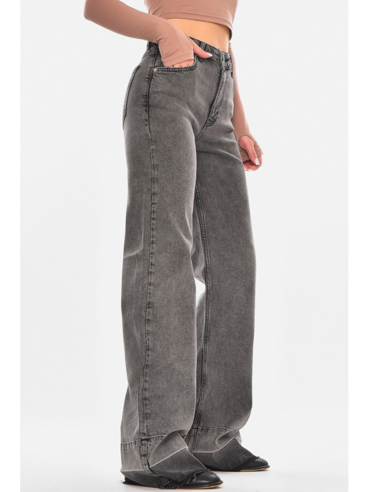 Джинсы женские однотонные серого цвета 1376 210706C