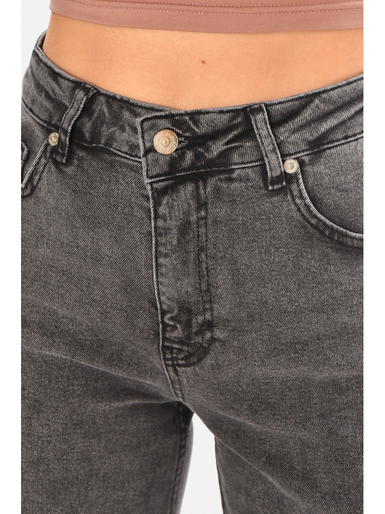 Джинсы женские однотонные серого цвета 1376 210706C