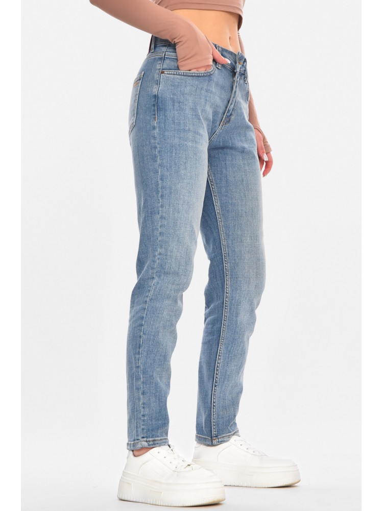 Джинсы женские однотонные синего цвета 1138 210707C