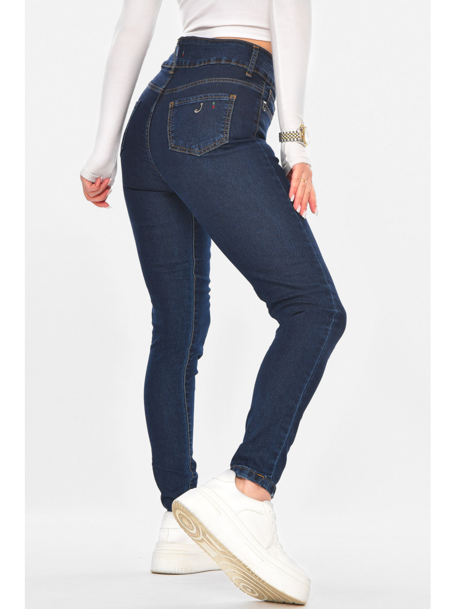 Джинсы женские однотонные тёмно-синего цвета 0936/2 210708C