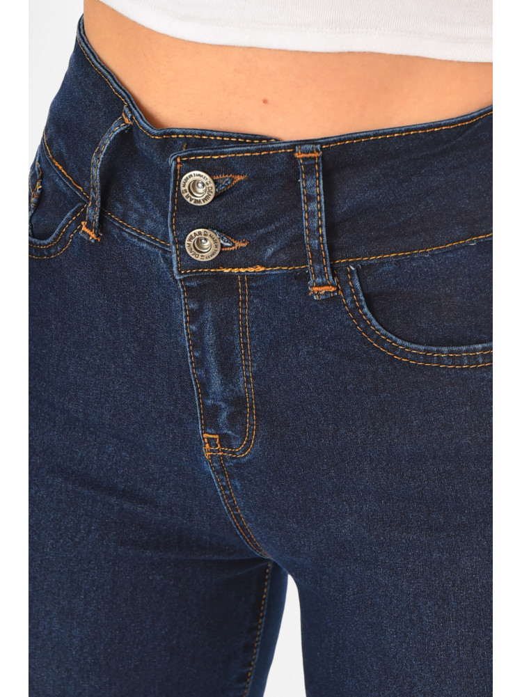 Джинсы женские однотонные тёмно-синего цвета 0936/2 210708C