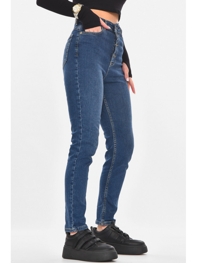 Джинсы женские однотонные синего цвета 0788 210709C