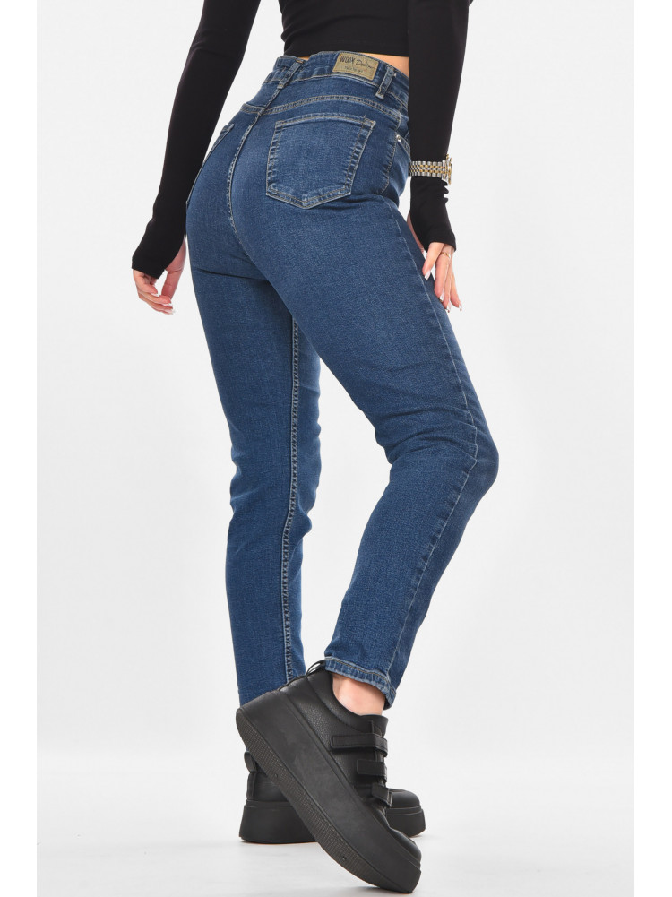 Джинсы женские однотонные синего цвета 0788 210709C