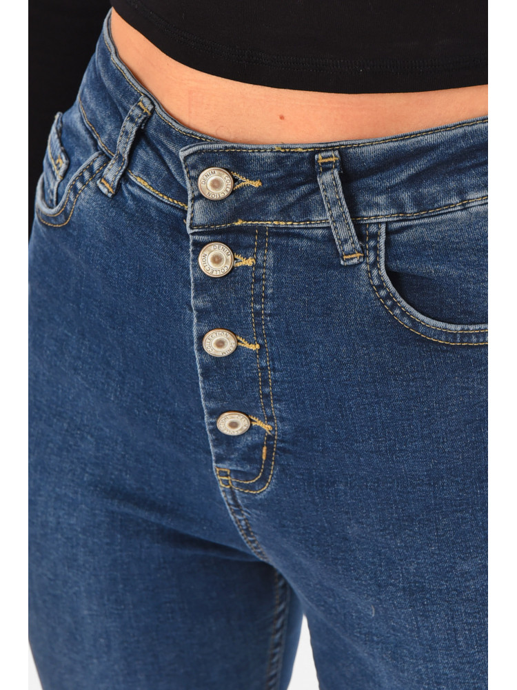 Джинсы женские однотонные синего цвета 0788 210709C