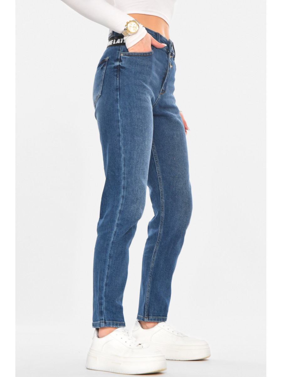 Джинсы женские однотонные синего цвета 1971 210710C