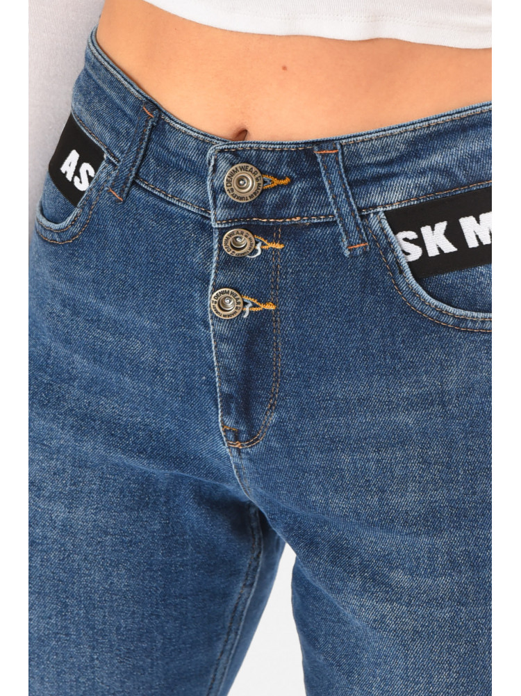 Джинсы женские однотонные синего цвета 1971 210710C