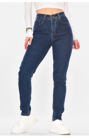 Джинсы женские однотонные тёмно-синего цвета 3163 210711C