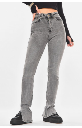 Джинсы женские однотонные серого цвета 00608/2 210712C