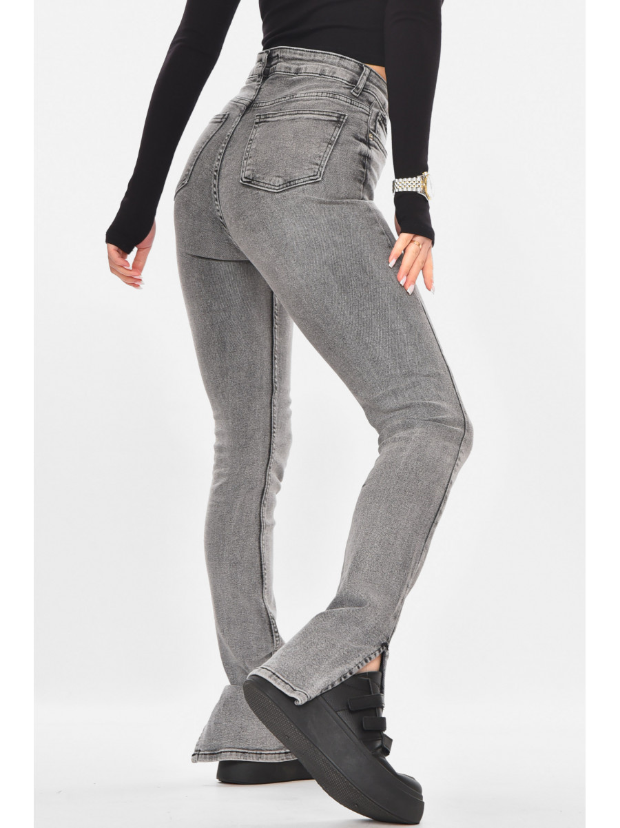 Джинсы женские однотонные серого цвета 00608/2 210712C