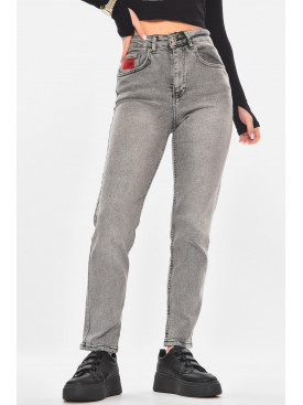 Джинсы женские однотонные серого цвета 00636 210713C