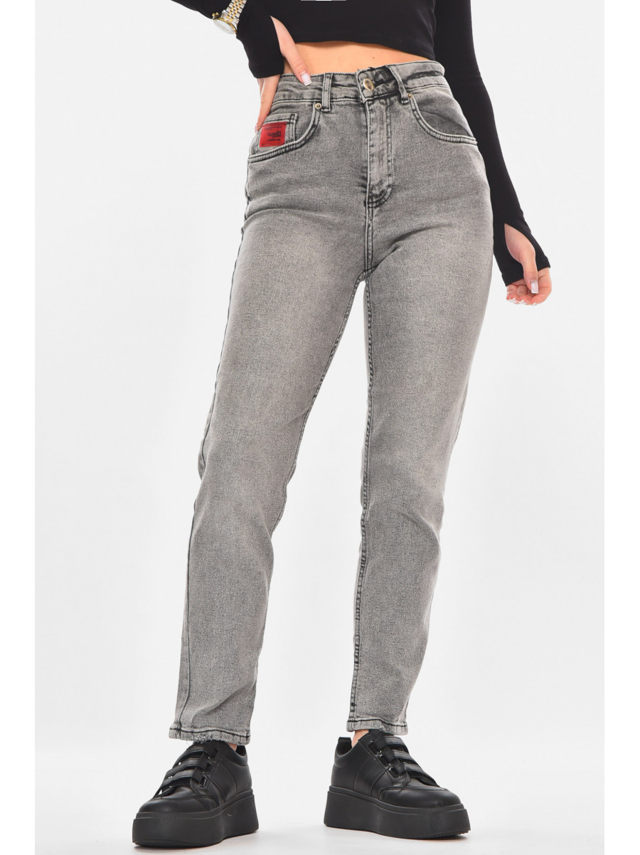 Джинсы женские однотонные серого цвета 00636 210713C