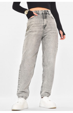 Джинсы женские однотонные серого цвета 9622-B-96B 210714C