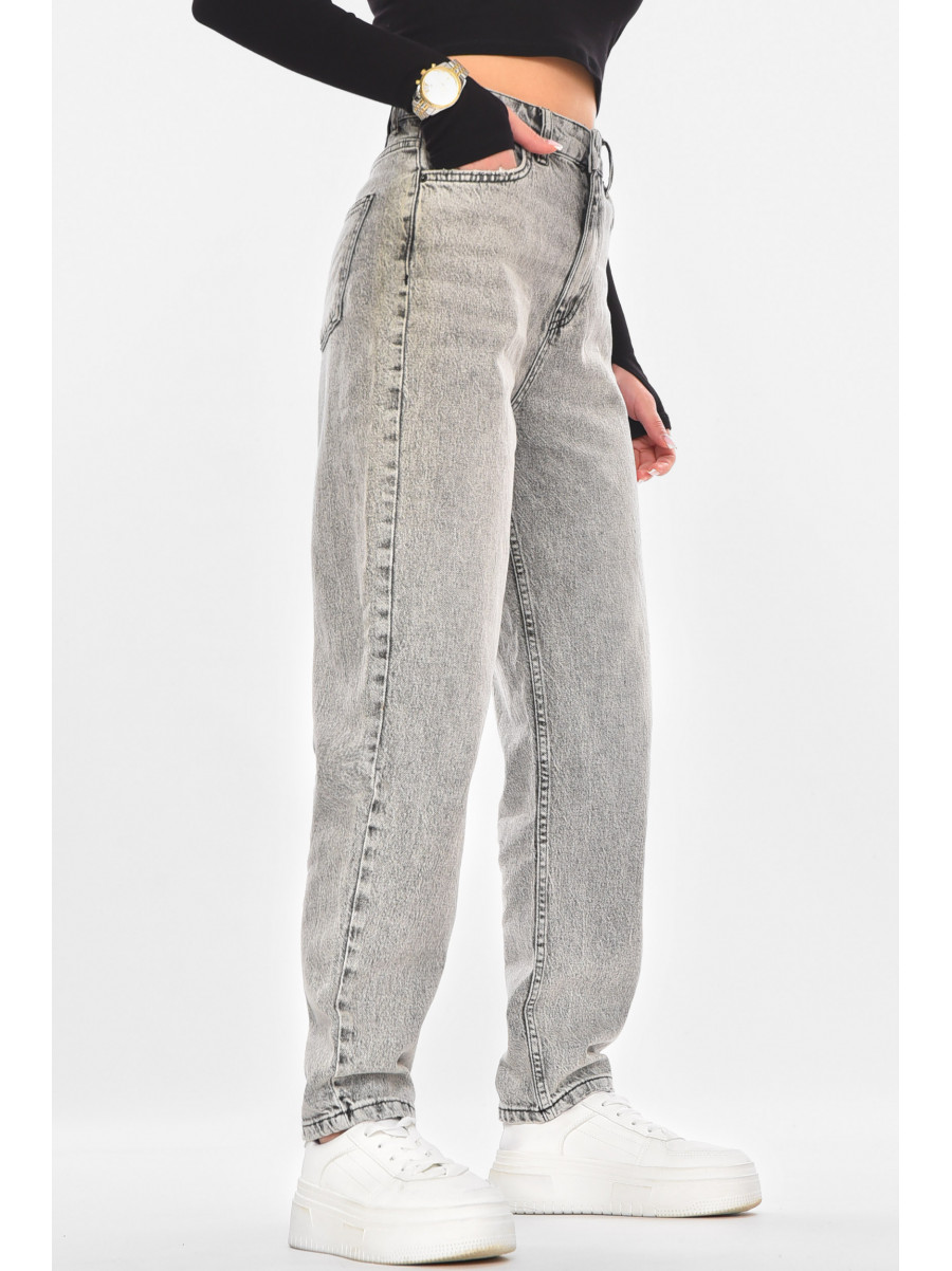 Джинсы женские однотонные серого цвета 9622-B-96B 210714C