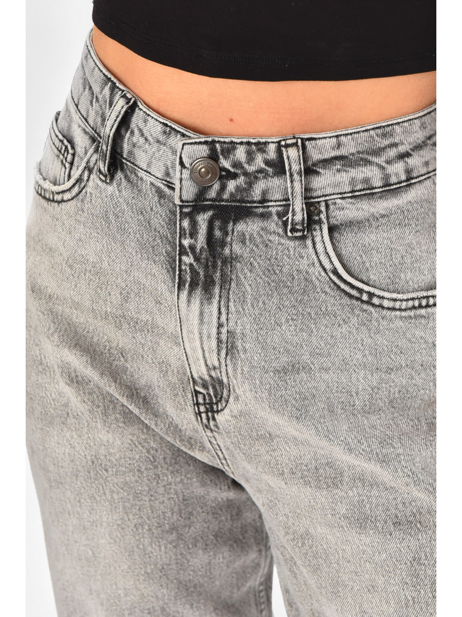 Джинсы женские однотонные серого цвета 9622-B-96B 210714C