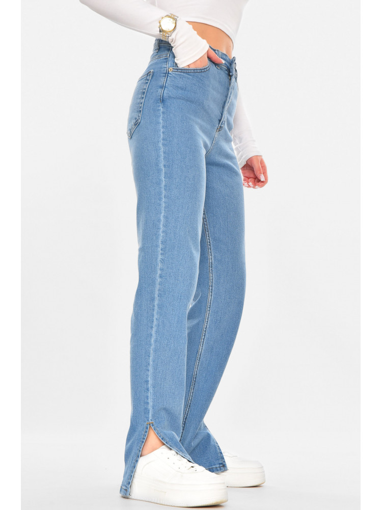 Джинсы женские однотонные голубого цвета 992 210715C