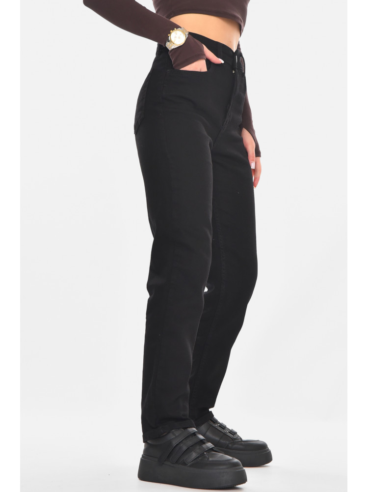 Джинсы женские однотонные черного цвета 00951/2 210718C