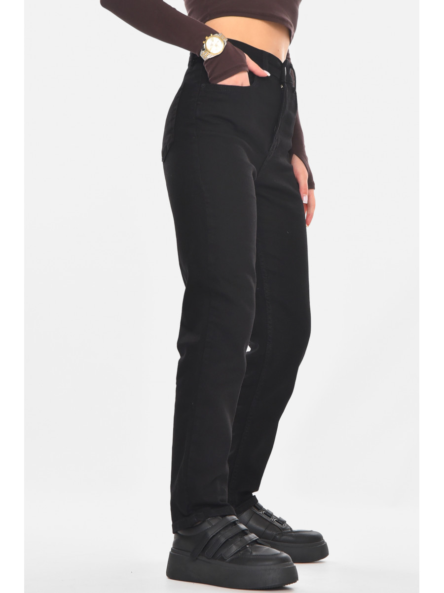 Джинсы женские однотонные черного цвета 00951/2 210718C