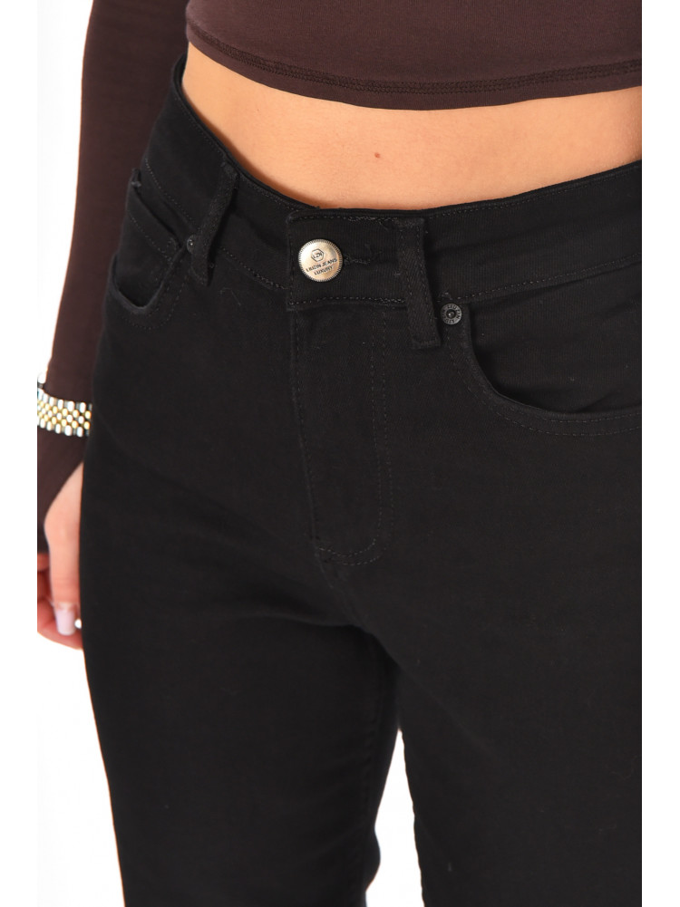 Джинсы женские однотонные черного цвета 00951/2 210718C